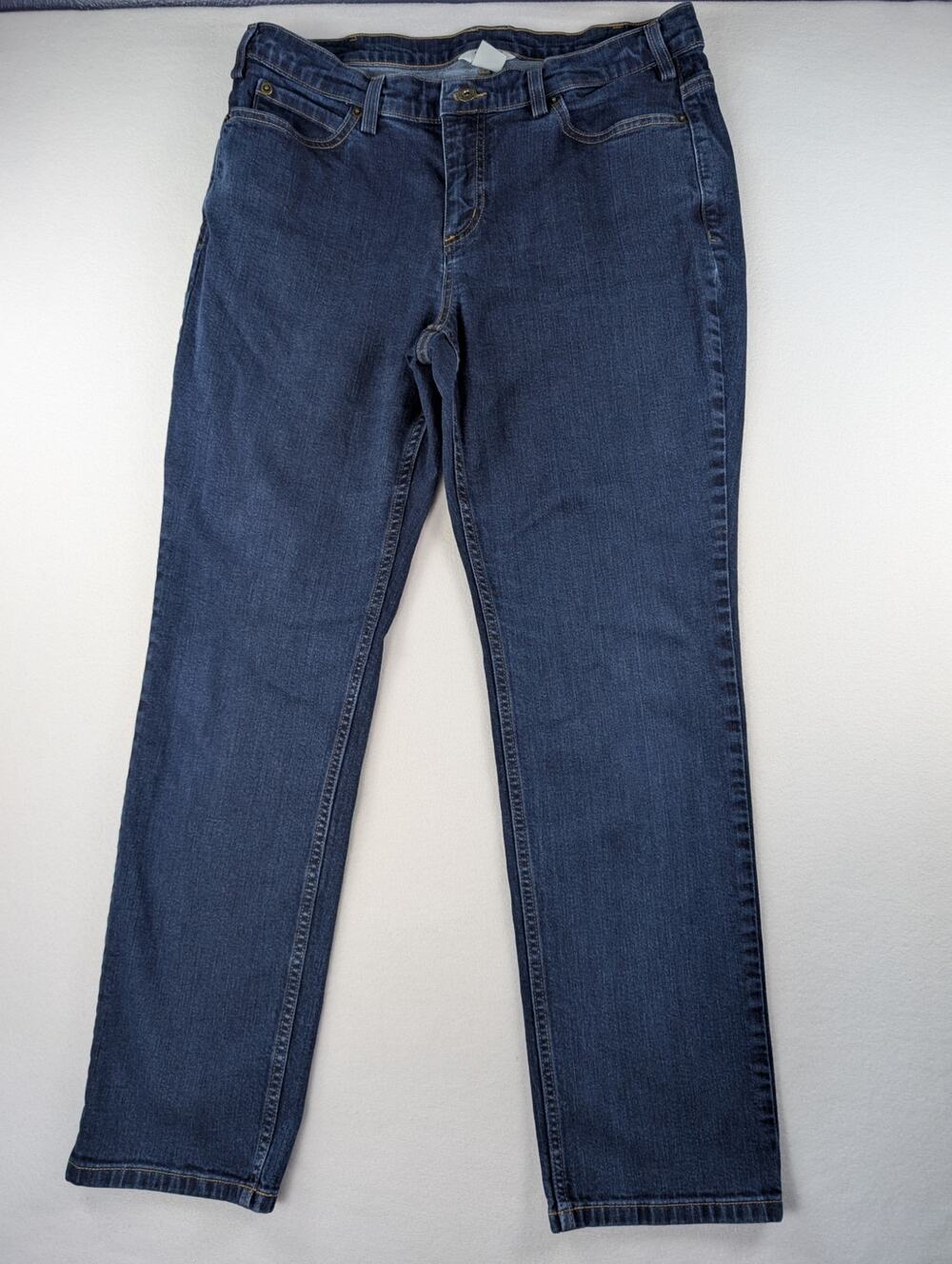 Duluth Trading Co Women’s Jeans Size 12x29 Blue Straight Leg Workwear Denim